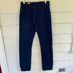 Shockoe Atelier Slub Cotton Jeans Pants Blue size 30
